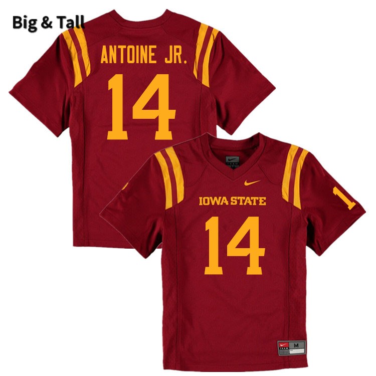 Iowa State Cyclones Men's #14 Michal Antoine Jr. Nike NCAA Authentic Cardinal Big & Tall College Stitched Football Jersey SV42B07NF